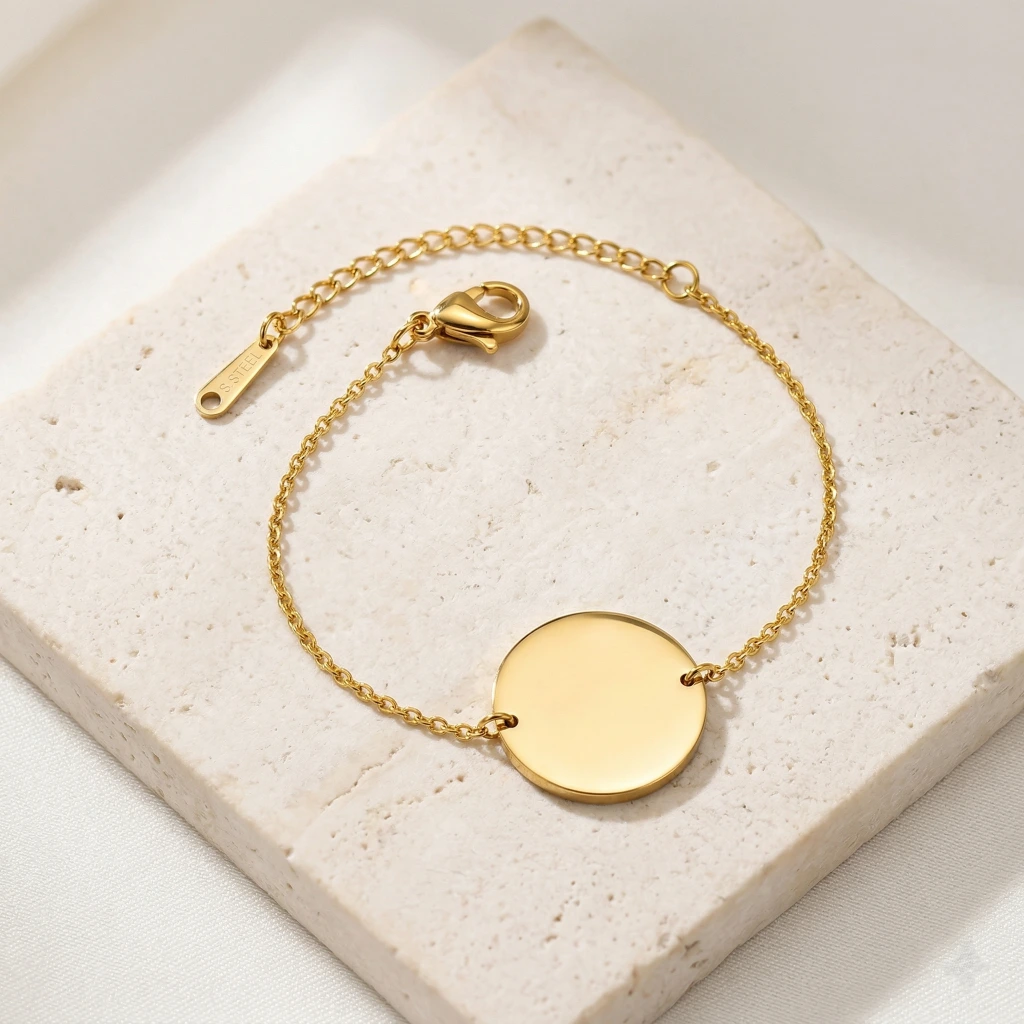 Custom Round Medallion Bracelet – Adjustable