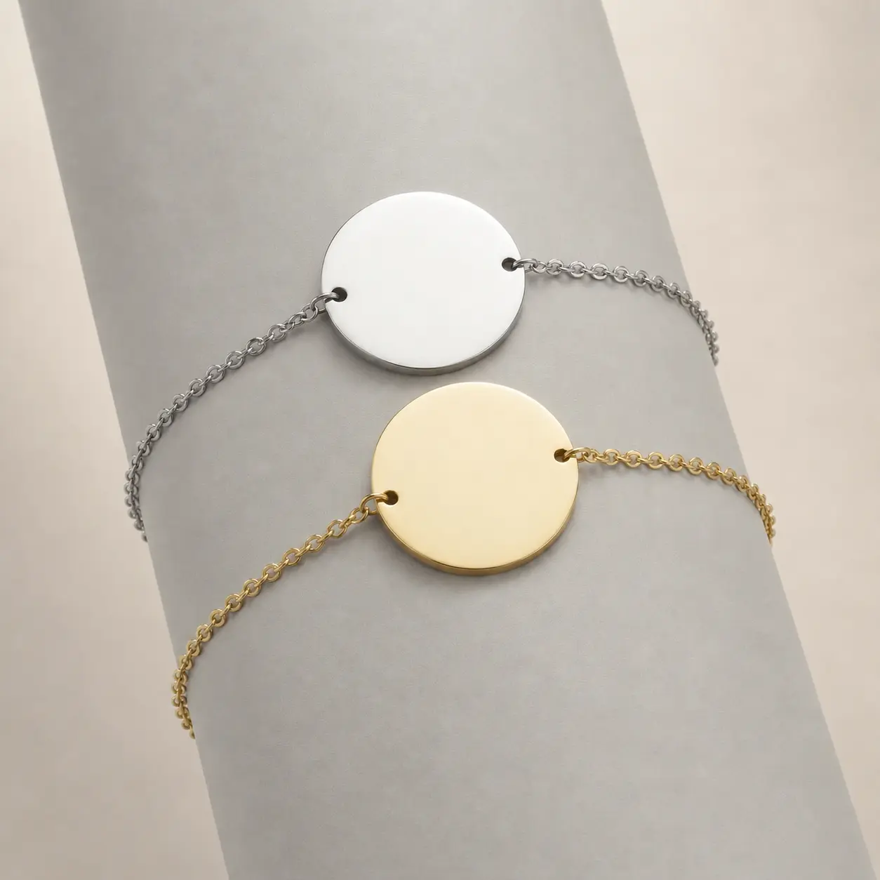 Custom Round Medallion Bracelet – Adjustable